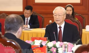 Tổng Bí thư hội đàm với Chủ tịch Đảng Nước Nga Thống nhất