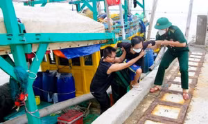 Cứu 5 thuyền viên trôi dạt trên biển
