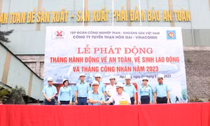 Các đơn vị thuộc TKV ra quân phát động Tháng hành động về ATVSLĐ năm 2023
