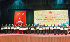 Gặp mặt, tuyên dương cán bộ Hội CCB cơ sở tiêu biểu giai đoạn 2017-2022