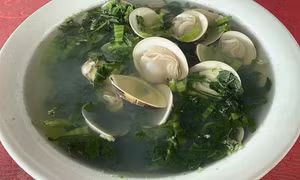 Ngao vạng nấu canh cải gừng