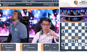 Quang Liêm lần đầu thắng Vua cờ Carlsen