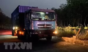 Bắt giữ xe container đổ trộm hàng chục tấn rác thải