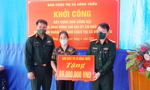 Ban CHQS TX Đông Triều khởi công xây dựng "Nhà đồng đội"