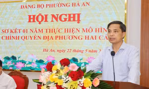 Phó Chủ tịch Thường trực UBND tỉnh dự hội nghị sơ kết mô hình chính quyền địa phương 2 cấp tại phường Hà An