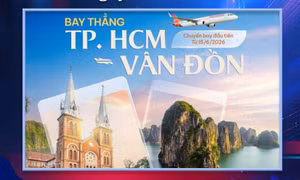 Theo dòng thời sự ngày 06/5/2026: Từ 15/6, khai thác đường bay Vân Đồn - TP Hồ Chí Minh với 4 chuyến/tuần