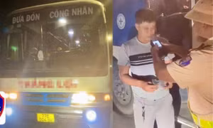 CSGT Gia Lai phát hiện tài xế xe chở công nhân vi phạm nồng độ cồn