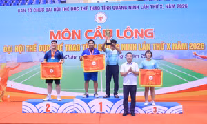 Bế mạc giải cầu lông Đại hội Thể dục thể thao tỉnh Quảng Ninh 