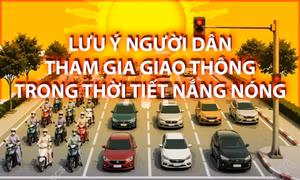 Lưu ý người dân tham gia giao thông trong thời tiết nắng nóng