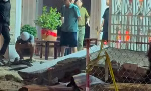Sập tường quán cà phê ở Đà Nẵng, một người tử vong tại chỗ