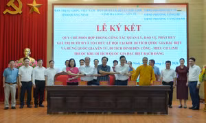 Ký kết Quy chế bảo vệ và phát huy giá trị di tích Yên Tử, Bạch Đằng
