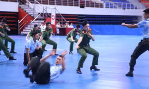 Thi đấu môn võ thuật đầu tiên Hội thao Quân sự, võ thuật và thể thao Công an nhân dân 