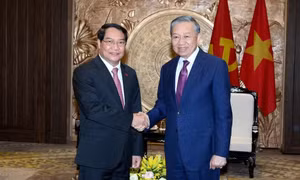 Tổng Bí thư, Chủ tịch nước Tô Lâm tiếp Bí thư Thành ủy, Chủ tịch Hội đồng nhân dân Thủ đô Viêng Chăn (Lào)