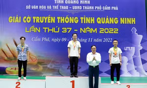 TP Cẩm Phả giành "cú đúp" Cúp toàn đoàn Giải cờ truyền thống tỉnh lần thứ 37