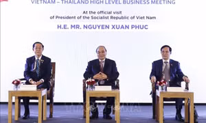 Chủ tịch nước Nguyễn Xuân Phúc gặp gỡ doanh nghiệp tiêu biểu Việt Nam - Thái Lan