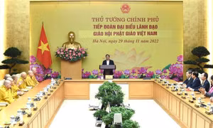 Thủ tướng tiếp Đoàn đại biểu Giáo hội Phật giáo Việt Nam