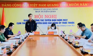 Hội nghị giao ban công tác tuyên giáo năm 2022 của Cụm thi đua Ban tuyên giáo, Ban tuyên huấn các đảng bộ trực thuộc 