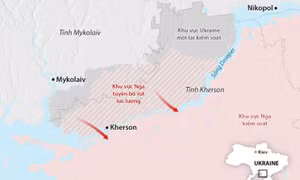 Ukraine tuyên bố giải phóng 41 khu dân cư ở tỉnh Kherson