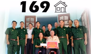 169 - là số căn nhà “Nghĩa tình đồng đội” mà hội CCB tỉnh xây mới, sửa chữa cho hội viên 5 năm qua