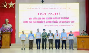 Biểu dương điển hình tiên tiến người cao tuổi trong phong trào Toàn dân bảo vệ ANTQ giai đoạn 2016-2021
