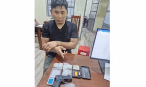Bắt đối tượng cất giấu 6 túi nilon ma túy và súng ngắn