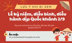 Lưu ý khi đi xem Lễ kỷ niệm, diễu binh, diễu hành dịp Quốc khánh 2/9