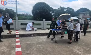Đồn BPCKQT Móng Cái: Cấp cứu kịp thời công dân Trung Quốc 