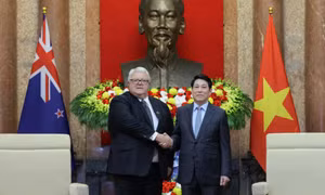 Chủ tịch nước Lương Cường tiếp Chủ tịch Quốc hội New Zealand Gerry Brownlee