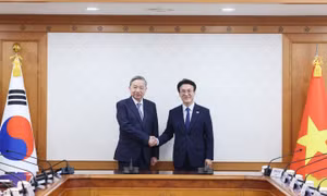 Tổng Bí thư Tô Lâm hội kiến với Thủ tướng Hàn Quốc Kim Min Seok