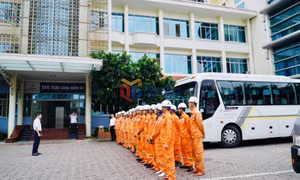 Điện lực Quảng Ninh hỗ trợ tỉnh Hà Tĩnh khắc phục lưới điện sau bão