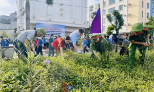 Phường Hà Lầm: Gần 1.000 người ra quân tổng vệ sinh môi trường chào mừng Đại hội Đảng bộ phường 