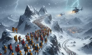 Giải cứu hàng trăm du khách mắc kẹt trên đỉnh Everest do bão tuyết