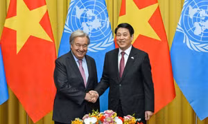Chủ tịch nước Lương Cường hội đàm với Tổng Thư ký Liên hợp quốc Antonio Guterres