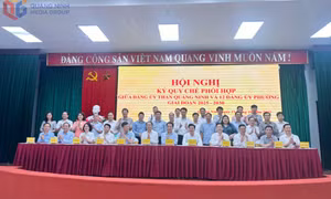 Ký kết quy chế phối hợp giữa Đảng ủy Than Quảng Ninh và Đảng uỷ 12 phường 