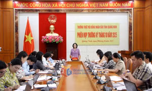 Thường trực HĐND tỉnh họp phiên thường kỳ tháng 10