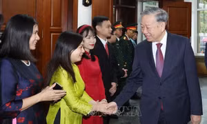 Tổng Bí thư Tô Lâm thăm Đại sứ quán Việt Nam tại Triều Tiên
