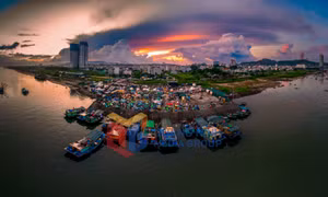 Chợ cá đầu mối ở phường Cao Xanh