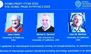 Nobel Vật lý 2025 trao cho nghiên cứu về cơ học lượng tử