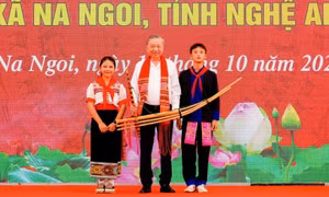 Tổng Bí thư Tô Lâm dự Lễ khởi công xây dựng Trường phổ thông nội trú liên cấp ở xã miền tây tỉnh Nghệ An
