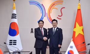 Chủ tịch nước Lương Cường hội đàm với Tổng thống Hàn Quốc Lee Jae Myung