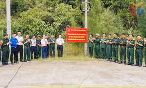 Gắn biển công trình “Thắp sáng đường quê”