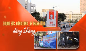 Chung sức, đồng lòng lập thành tích dâng Đảng