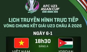 Lịch trực tiếp U23 châu Á 2026: U23 Việt Nam gặp Jordan