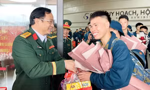 Đón 551 quân nhân hoàn thành nghĩa vụ quân sự trở về địa phương