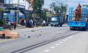 Va chạm với xe tải, người đàn ông đi xe máy tử vong tại chỗ
