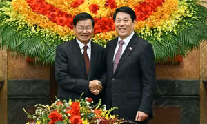Chủ tịch nước Lương Cường hội kiến Tổng Bí thư, Chủ tịch nước Lào Thongloun Sisoulith