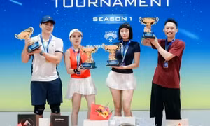Á khôi Hoài Phương vô địch thể thức pickleball mới lạ