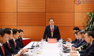 Đoàn đại biểu Đảng bộ tỉnh Quảng Ninh thảo luận các Văn kiện trình Đại hội XIV của Đảng