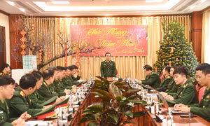 Thứ trưởng Bộ Quốc phòng kiểm tra công tác sẵn sàng chiến đấu, chúc Tết Bộ CHQS tỉnh