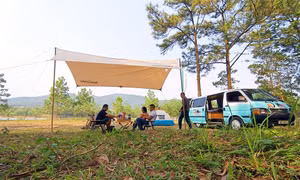 Xu hướng camping "tránh nóng" ở các không gian xanh mát